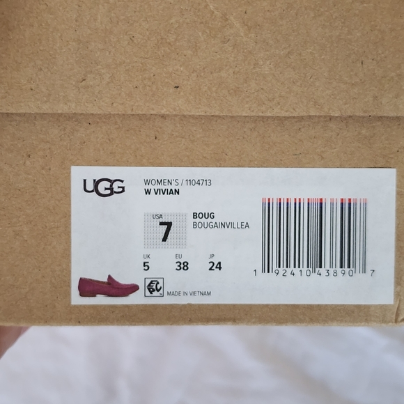 UGG slip-on pink purple suede flat loafer size 7 New - Picture 10 of 10